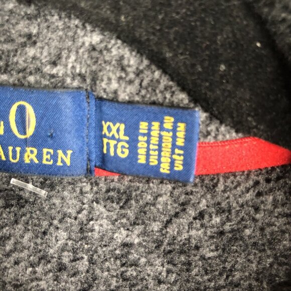 Polo Ralph Lauren Vest Mens 2xl Gray Full Zip Fleece Pony Preppy Waistcoat - Picture 7 of 16